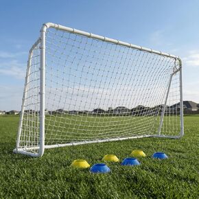 8x6, 12x6, 16x7 FT Soccer Goal for Backyard, Metal Soccer Goals with PE Soccer Net, Target Net & Training Cones, Rust-Proof Reinforced Frame, Outdoor Soccer Net for Kids, Youth Training or Team Game in Saudi Arabia