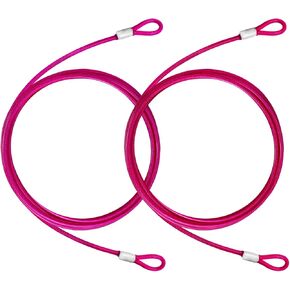 NAZOU 4FT （3/16 Inch） Steel Security Cable with Loops - Flexible Wire Rope Versatile & Weatherproof Safety Cable for Luggage, Bike Lock & Outdoor Gear -（2 Pack） in Kuwait