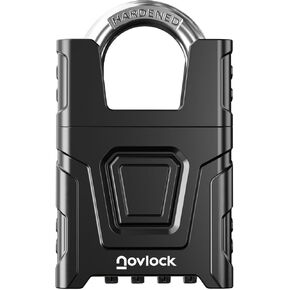 Heavy Duty Outdoor Combination Lock with 0.32" Cut-Resistant Shrouded Shackle – Weatherproof High-Security Padlock with Code for Gates, Fences, Sheds, Storage Units – 1-Pack, Black in Saudi Arabia