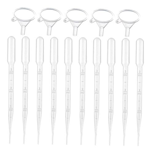 205pcs Disposable 3ml Plastic Graduated Pipette Droppers with 5 Small Funnels, 150mm Length Transfer Pipettes for Laboratory, Essential Oils, and Liquid Handling in Saudi Arabia