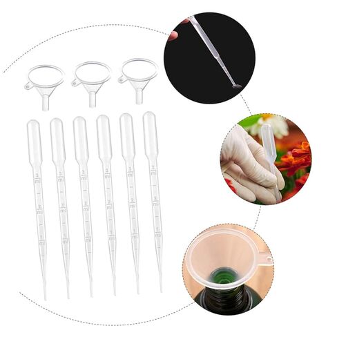 205pcs Disposable 3ml Plastic Graduated Pipette Droppers with 5 Small Funnels, 150mm Length Transfer Pipettes for Laboratory, Essential Oils, and Liquid Handling in Saudi Arabia