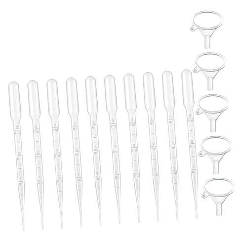 Luxshiny 205pcs 3ml Graduated Disposable Plastic Pipette Droppers with 150mm Length and 5pcs Funnels, Transfer Droppers for Essential Oils, Laboratory, and Science Experiments in Saudi Arabia