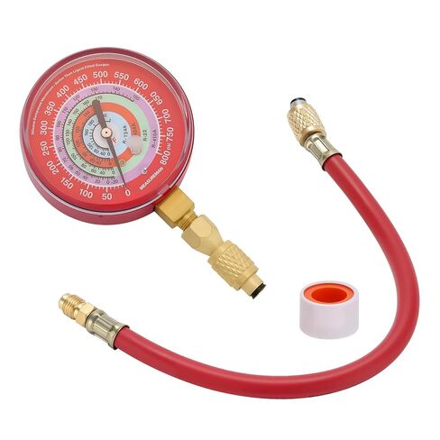 MEASUREMAN AC Manifold Gauge Set, 2-Way HVAC Diagnostic Tool for R410A, R22, R404A, R134a Refrigerants with Hoses, 3-1/8" Gauges, Class 1.6 Accuracy in Saudi Arabia