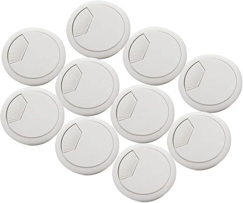 Desk Grommet,10 Pcs Home Office Desk Table Computer 60mm Cable Cord Hole,Gray, in Saudi Arabia