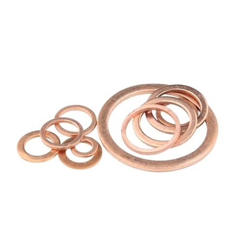 5-30 قطعة M5 M6 M8 M10 M12 M14 M16 قارب الأحمر النحاس سحق ختم طوقا شيم حلقة مانعة للتسرب طوقا غسالات مسطحة الأجهزة (M5x9x1(30 قطعة)) in Kuwait