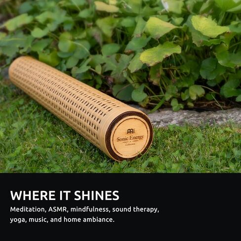 Meinl Sonic Energy Rainstick with Rattan Wrap — Waterfall and Rain Sound Effects for Meditation, Yoga, Sound Baths, Music in Saudi Arabia