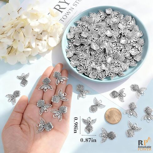 RP Remarkable Power, 200 Pack Angel Charms Pendants for DIY Jewelry Making in Kuwait