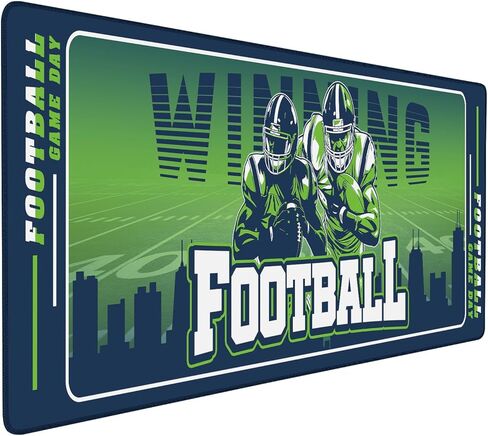 وسادة مكتب لكرة القدم مقاس 31.5 × 12 بوصة، حصيرة لوحة المفاتيح، حواف مخيطة متينة مضادة للانزلاق، تصميم بطابع ملعب كرة القدم، هدية رائعة لمحبي كرة القدم in Kuwait