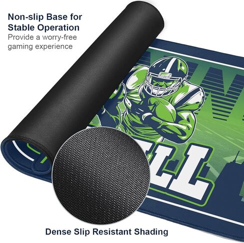 وسادة مكتب لكرة القدم مقاس 31.5 × 12 بوصة، حصيرة لوحة المفاتيح، حواف مخيطة متينة مضادة للانزلاق، تصميم بطابع ملعب كرة القدم، هدية رائعة لمحبي كرة القدم in Kuwait