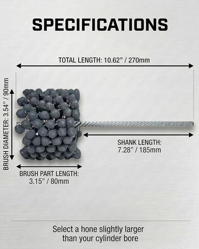 Cylinder Hone Tool, 3.54" (90mm) Silicon Carbide Ball Hone for Engine Deglazing, 240 Grit Bore Honing Brush for Automotive, Marine & Small Engine Rebuilds in Saudi Arabia