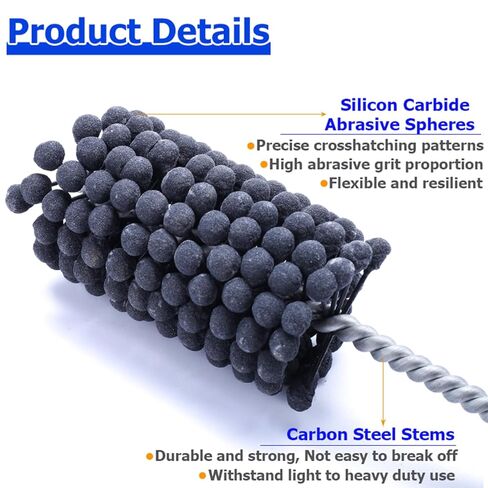 Garhgi 3.78" (96mm) Cylinder Honing Brush with 320 Grit Silicon Carbide Abrasive Balls, for Smoothing Polishing Automotive Motorcycle Engine Block Brake Cylinder Tubing, Suggest for 3.501"-3.75" Bores in Saudi Arabia