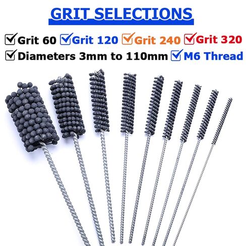 Garhgi 3.78" (96mm) Cylinder Honing Brush with 320 Grit Silicon Carbide Abrasive Balls, for Smoothing Polishing Automotive Motorcycle Engine Block Brake Cylinder Tubing, Suggest for 3.501"-3.75" Bores in Saudi Arabia