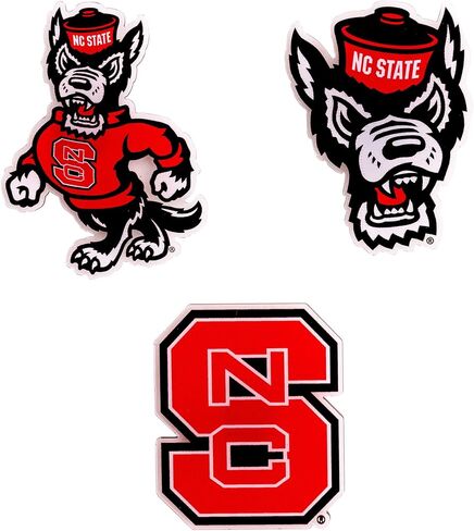 مغناطيس أكريليك لجامعة ولاية كارولينا الشمالية من Desert Cactus، 3 عبوات، تصميم زخرفي لولاية NC Wolfpack مرخص رسميًا (مجموعة المغناطيس A) in Saudi Arabia