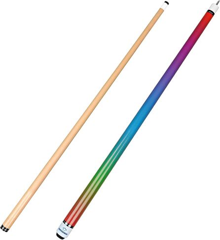 HomeSeason Pool Cues 58 بوصة عصا حمام السباحة، عصا البلياردو بار حمام السباحة مع طرف جلدي من الألياف 12.7 مم للمبتدئين والترفيه التجاري والمنزلي in Kuwait