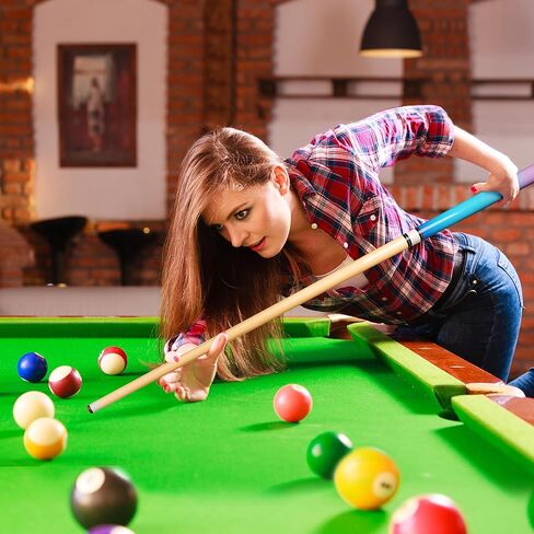 HomeSeason Pool Cues 58 بوصة عصا حمام السباحة، عصا البلياردو بار حمام السباحة مع طرف جلدي من الألياف 12.7 مم للمبتدئين والترفيه التجاري والمنزلي in Kuwait