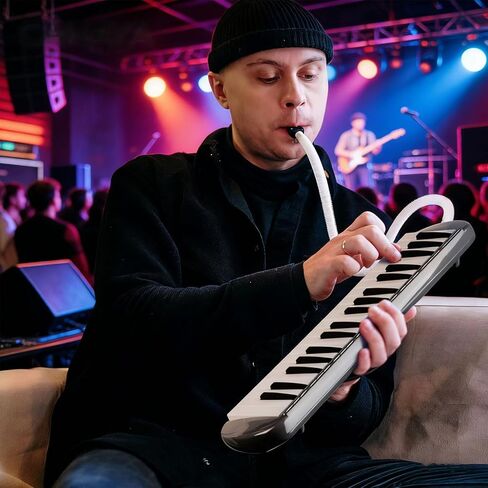 37 Keys Melodica, Portable ABS Air Piano with Mouthpiece and Blowpipe for Beginners and Adults Music Practice in Saudi Arabia