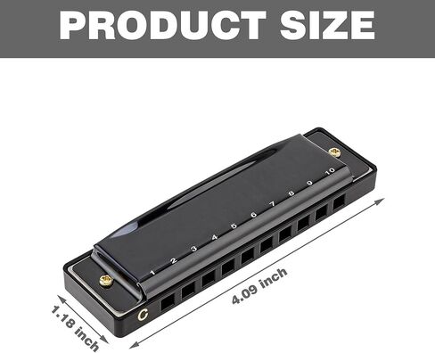 10 Hole Harmonica for Beginners with Storage Case in Saudi Arabia