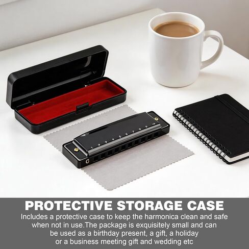 10 Hole Harmonica for Beginners with Storage Case in Saudi Arabia