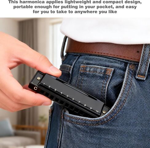 10 Hole Harmonica for Beginners with Storage Case in Saudi Arabia