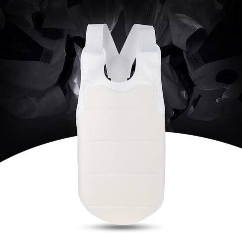 Taekwondo Chest Guard Protector, Unisex Adult Child Taekwondo Karate Chest Guard Vest Boxing Karate Breast Protector Protective Gear Vest for Women MenMwhite in Saudi Arabia