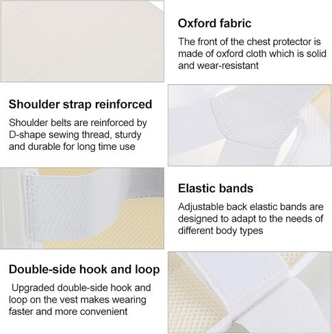 Taekwondo Chest Guard Protector, Unisex Adult Child Taekwondo Karate Chest Guard Vest Boxing Karate Breast Protector Protective Gear Vest for Women MenMwhite in Saudi Arabia