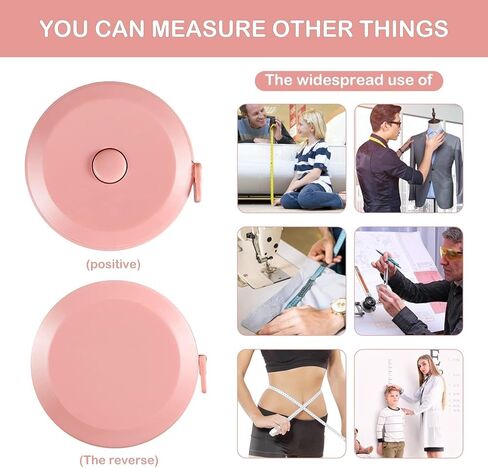 24 | 36 | 48 | 60 | 72 | 96 | 120 Pack 12 Colors Soft Retractable Measuring 12 Colors Tape Double-Scale 60-Inch/150cm for Body Sewing Tailor Cloth Craft Supplies Knitting Projects in Kuwait