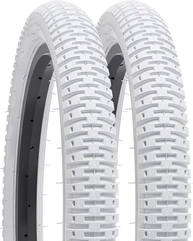 YUNSCM 2-PCS 16" Bike Tires 16x1.95/53-305 (White) Compatible with Kid Bike 16 x 1.95 All-Terrain Directional Tread Bicycle Tires in Saudi Arabia
