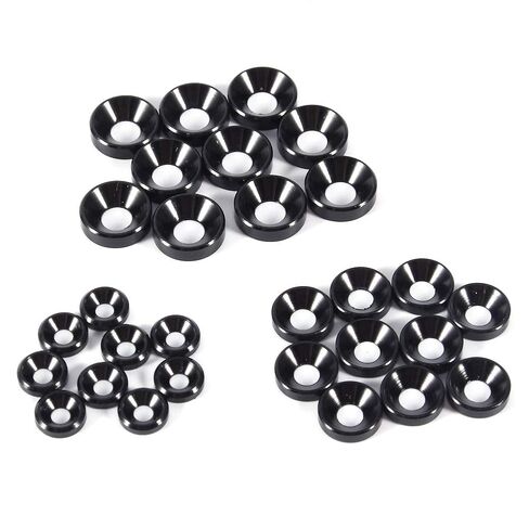 10pcs M5 Anodized Countersunk Head Washers Gasket Aluminum Alloy Black High Hardness Lightweight, SmoothFinish Washers for Countersunk Screws in Saudi Arabia