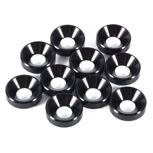 10pcs M5 Anodized Countersunk Head Washers Gasket Aluminum Alloy Black High Hardness Lightweight, SmoothFinish Washers for Countersunk Screws in Saudi Arabia