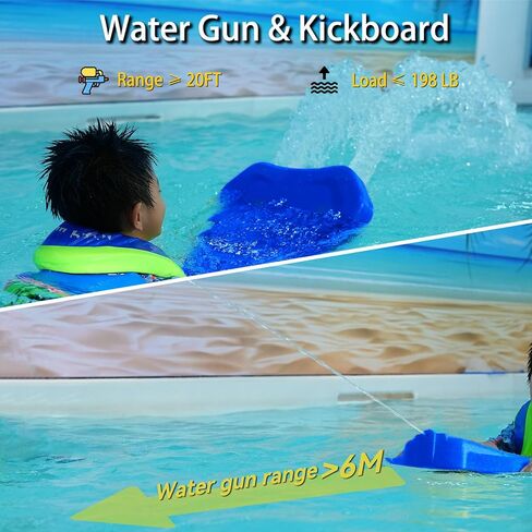 Electric Swimming Kickboard for Kids – 2-in-1 Water Jet & Propeller, Water Scooter Float Board for Swim Training, 6.1kgf Thrust, 24V/4.6Ah Battery, 45 Min Runtime, Load 198 lbs, Summer Pool Toy in Saudi Arabia
