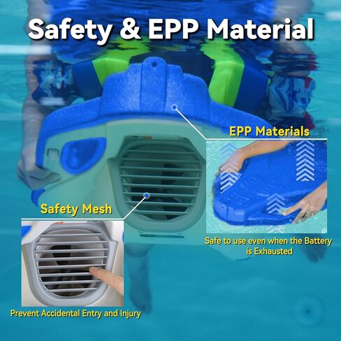 Electric Swimming Kickboard for Kids – 2-in-1 Water Jet & Propeller, Water Scooter Float Board for Swim Training, 6.1kgf Thrust, 24V/4.6Ah Battery, 45 Min Runtime, Load 198 lbs, Summer Pool Toy in Saudi Arabia
