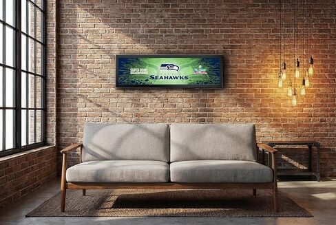 Seattle Seahawks Super Bowl 60 Champions Framed Horizontal Wall Print, Official NFL Football Decor, 8 x 26 in Kuwait