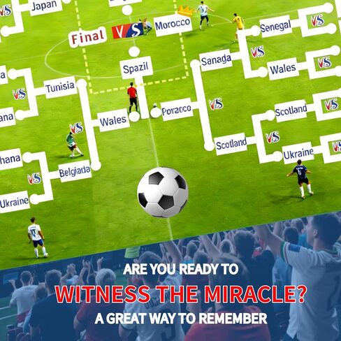 2026 World Cup Schedule Poster – Extra Large 23.6x35.4 Inch Wall Chart with 48-Team Fixtures & Tournament Bracket,Fan Gift in Saudi Arabia
