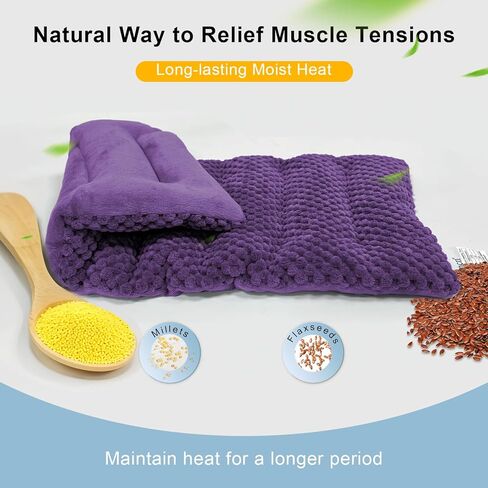 وسادة تسخين الميكروويف 16 × 7 حزمة حرارية قابلة للاستخدام في الميكروويف لتخفيف آلام العضلات، كيس فول طين الأرز الرطب، حزمة علاج حراري للأكتاف، أسفل الظهر، تشنجات البطن، ضغط بارد ساخن، قابل لإعادة الاستخدام، 1.8 رطل in Kuwait