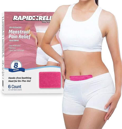 Rapid Relief Air Activated Menstrual Heat Patch, 6 Pack – Discreet Period Cramp & Menstrual Pain Relief Heat Therapy in Kuwait