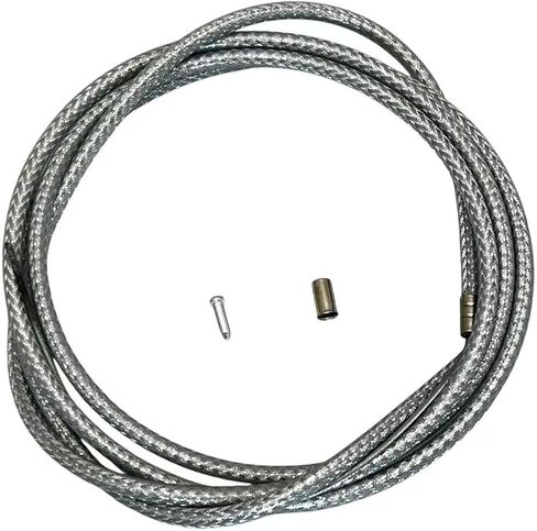 Bike Cycling Bicycle Brake Cable Wire – 172cm (68") Braided Silver Stainless Steel Inner Cable with End Caps & Ferrules, Fits MTB, Road, BMX Bikes in Saudi Arabia