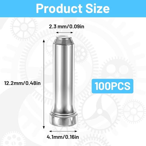 Bike Cable End Caps, Alloy Crimps, 100 Pcs Bike Brake Cable End Caps, Bikes Cables Crimps Derailleur Cables Tips, Bicycle Cap for Road Mountain Bicycle, Pure Aluminum Material in Saudi Arabia
