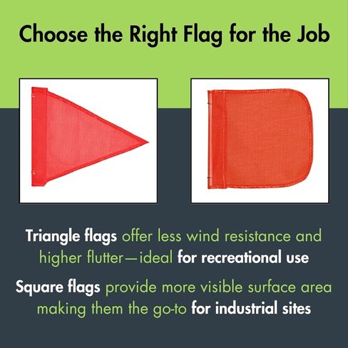 Checkers Heavy Duty Replacement 12" Orange with Yellow X Warning Whip Safety Flag - Industrial Safety Flags for Trucks, Mining, Construction - Made in the USA - FS8025-O in Kuwait