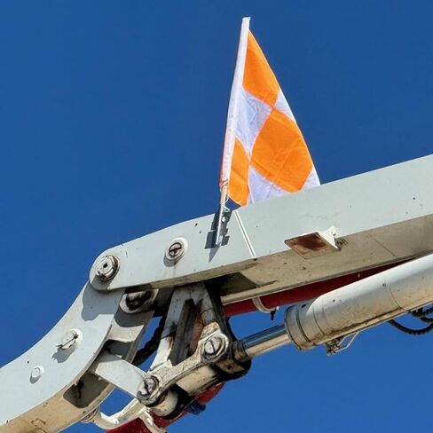 Heavy Duty Airport Flag Orange and White 36 x 36 Inch With Rope- Longest Lasting Oxford Nylon 210D | Airfield Vehicle Safety Flags Decoration Gift Yard House Banner in Saudi Arabia