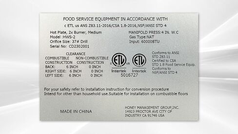 Commercial 12" 2 Burner Hotplate ETL CCHPA12 in Kuwait