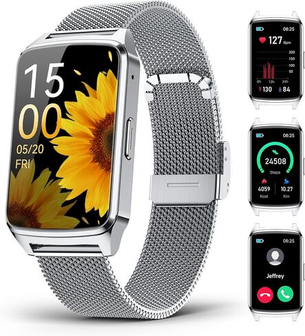 Fitness Tracker Watch for Women Men, Step Counter Compatible with iPhone Android, IP68 Waterproof Activity Tracker with Sleep Monitor, 110+ Sports Pedometer (Cold Steel Silver, 1.57) in Saudi Arabia