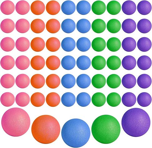 مجموعة كرات لاكروس مكونة من 60 كرة تدليك مقاس 2.36 بوصة، أداة تحرير الليفي العضلي، بكرة خلفية، مزيل عقد العضلات in Kuwait