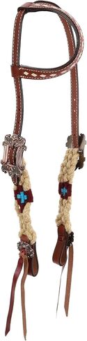 Showman Sand & Sky Mohair Single Ear Headstall & Breast Collar Set in Saudi Arabia