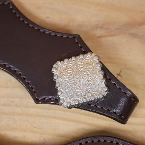 مجموعة تثبيت الرأس وياقة الصدر من الجلد الغربي، جلد بني ناعم مع طوق صدر بنمط المصارع، تصميم قابل للتخصيص، مصنوع يدويًا بحجم حصان كامل in Kuwait