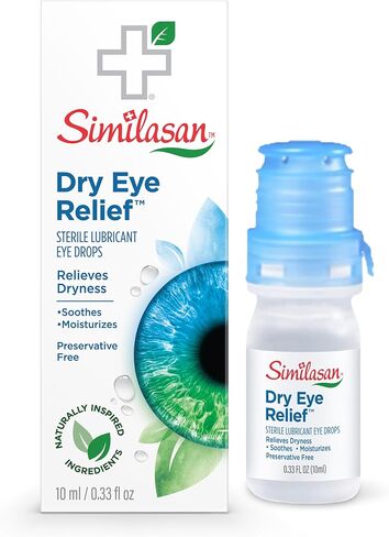 Similasan Dry Eye Relief Drops, Instant and Lasting Relief, Naturally Inspired Ingredients for Dry, Irritated Eyes, with Hyaluronate, Preservative-Free, pH Balanced, Gentle for Sensitive Eyes, 10ml in Kuwait