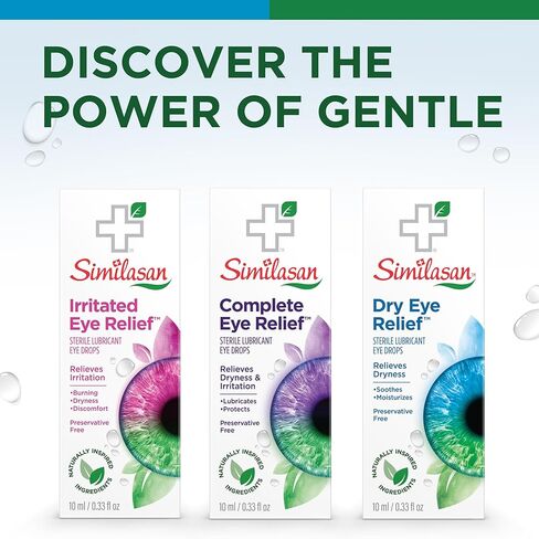 Similasan Dry Eye Relief Drops, Instant and Lasting Relief, Naturally Inspired Ingredients for Dry, Irritated Eyes, with Hyaluronate, Preservative-Free, pH Balanced, Gentle for Sensitive Eyes, 10ml in Kuwait