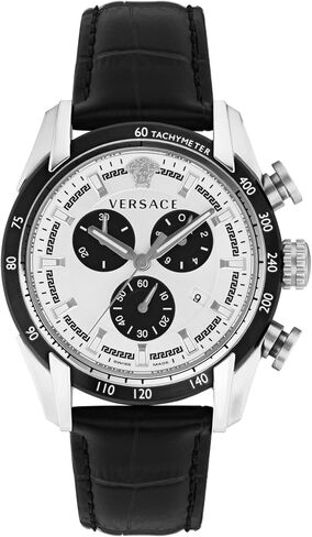 Versace V-Ray Collection Mens Mens Watch Watches مع حزام أزرق واتصل يضم علبة من الفولاذ المقاوم للصدأ in Kuwait