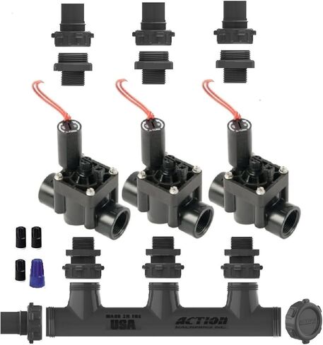 SPW Hunter Premium Valve Manifold System PGV101GS with Flow Control - Heavy Duty Action Machining Parts - 3/4'' or 1'' Slip PGV-101 (3 Zone) in Kuwait
