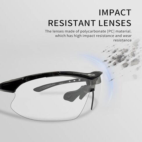 نظارات ركوب الدراجات فوتوكروميك للرجال والنساء، نظارات حماية 100% من الأشعة فوق البنفسجية ملفوفة لركوب الدراجات، نظارات أمان مضادة للعرق والرياح غير مستقطبة لكرة البيسبول والجولف وكرة البيسبول in Saudi Arabia