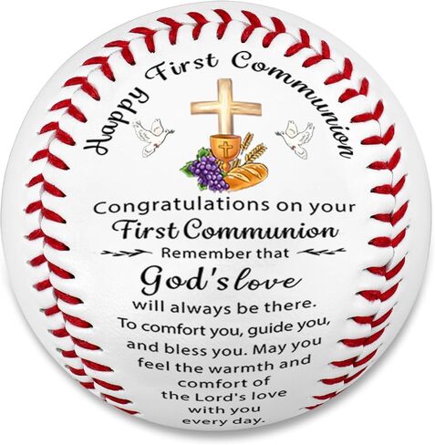 First Communion Gifts for Boys 8-12 Baseball Lovers - Religious Christian Easter Basket Stuffers for Boys Men Teens Catholic Baptism Gifts Confirmation Gift for Teenage End of Season Sports Present in Kuwait